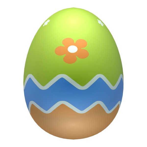 Easter Egg, Ornate Design 3D Model Made with 123D MeshMixer