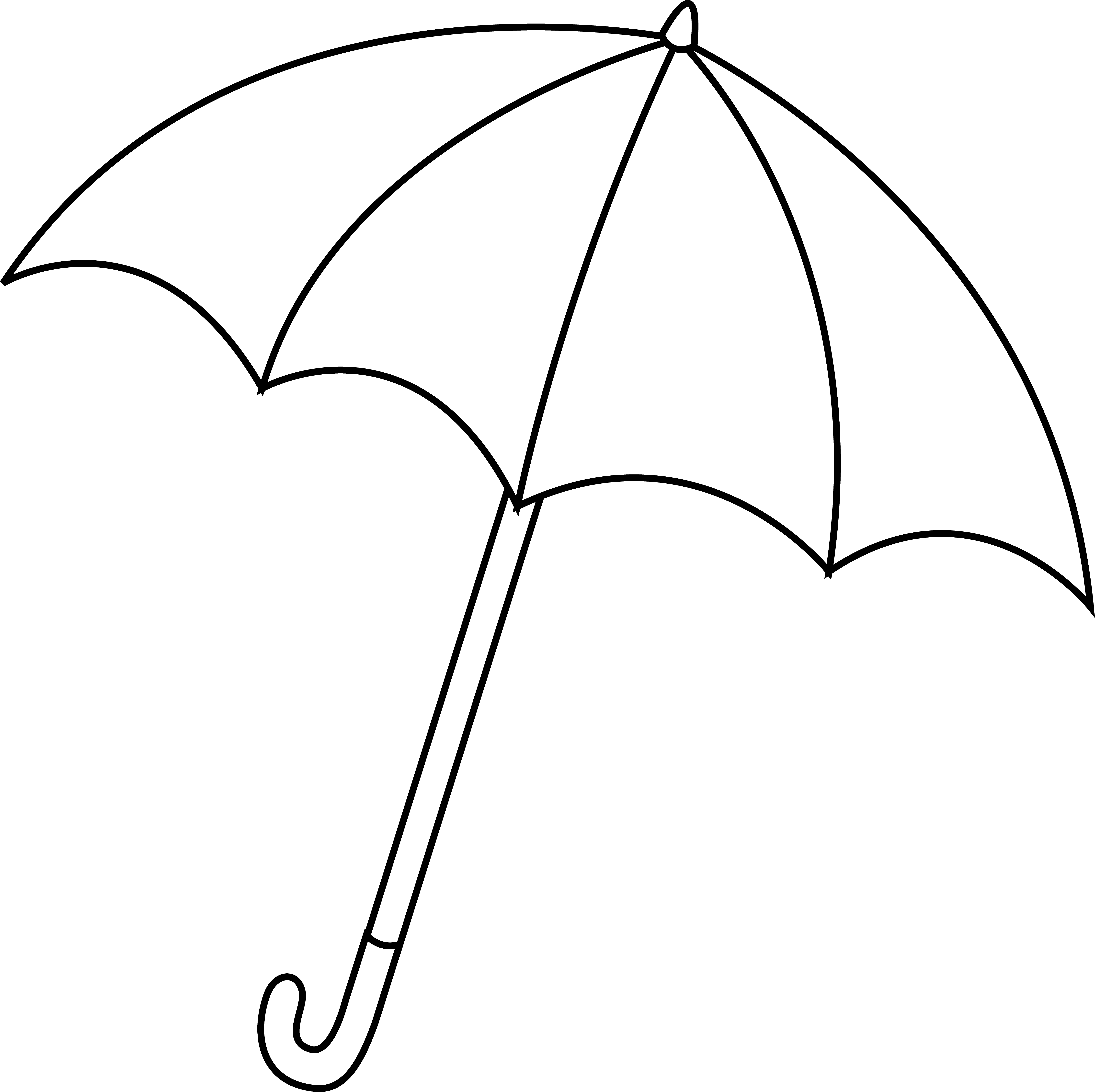 737 views Umbrella black and white umbrella pictures for kids clip art ...