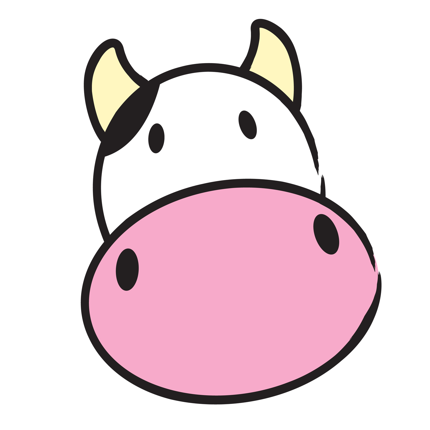 Cow Face Cartoon | Free Download Clip Art | Free Clip Art | on ...