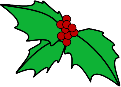 Clipart holly leaves and berries
