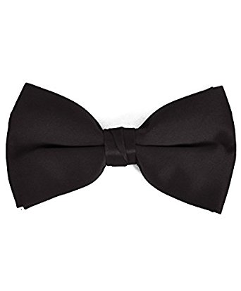 Men's Solid Color Clip On Bow Tie (Black) at Amazon Men's Clothing ...