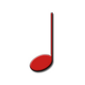 Free Red Music Note Clipart Image of a Quarter Note - Polyvore