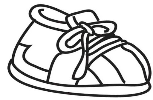 Clipart kids shoes black and white