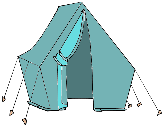 Open tent clipart