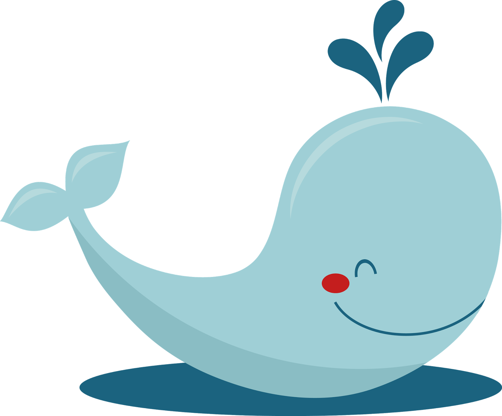 Mom and baby whale clipart
