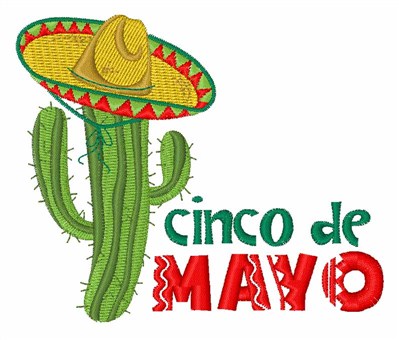 Text and Shapes(Hopscotch) Embroidery Design: Cinco De Mayo from ...