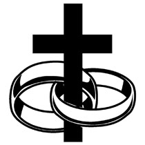 Wedding rings with cross clipart - Clipartix