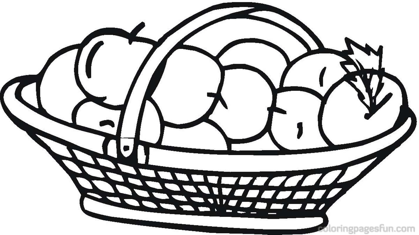Clipart apple coloring pages