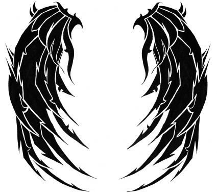 Pin up tattoos black and grey, free angel wing tattoo designs