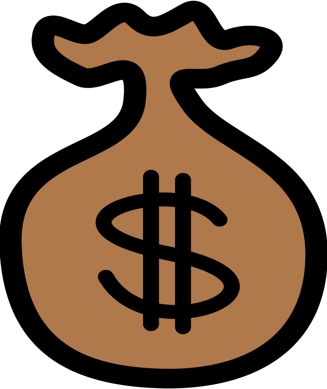 Clipart bag of money