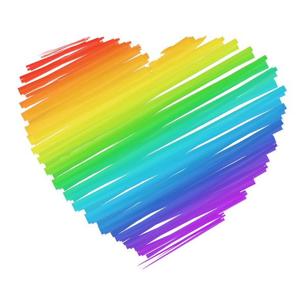 Rainbow Heart Clip Art
