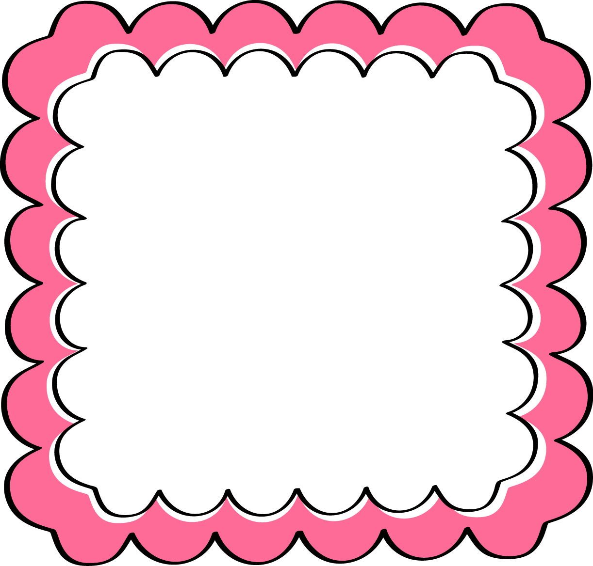 Pink Fancy Borders Clipart