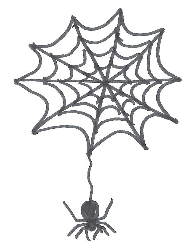 jeannelking.com | How to draw a Good Enough spider web