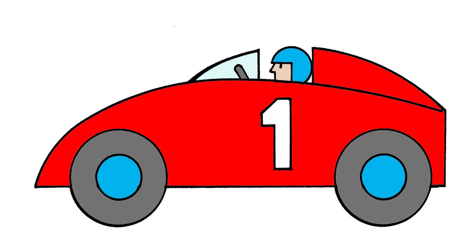1 Race Car Clipart