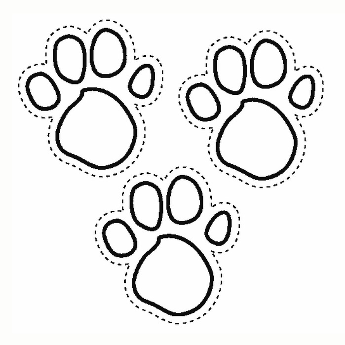 Paw Print Coloring Page - ClipArt Best
