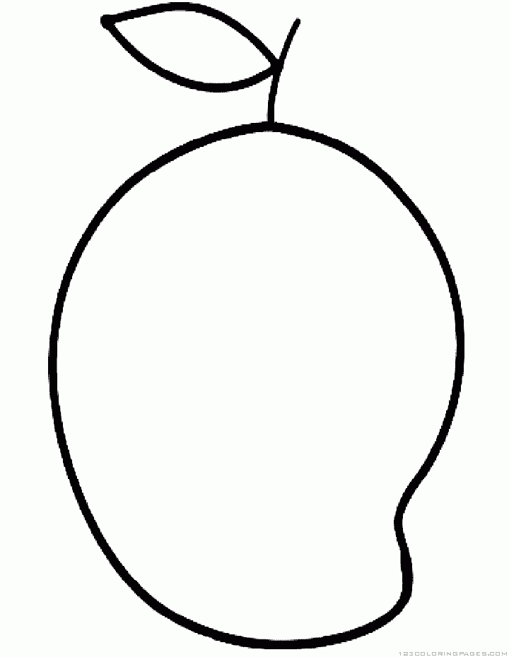 Mango clipart outline