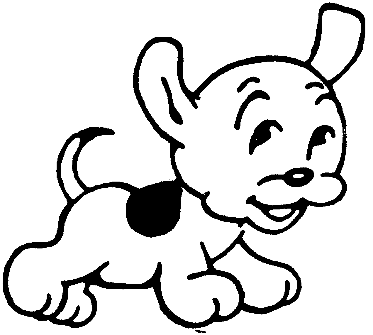 Clip Art Black And White Puppy Clipart