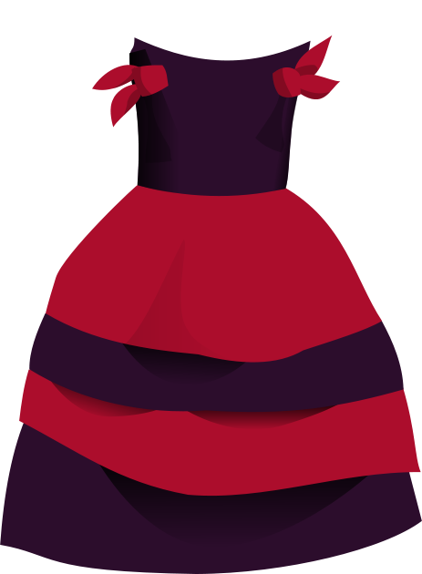 Girl In Dress Clipart