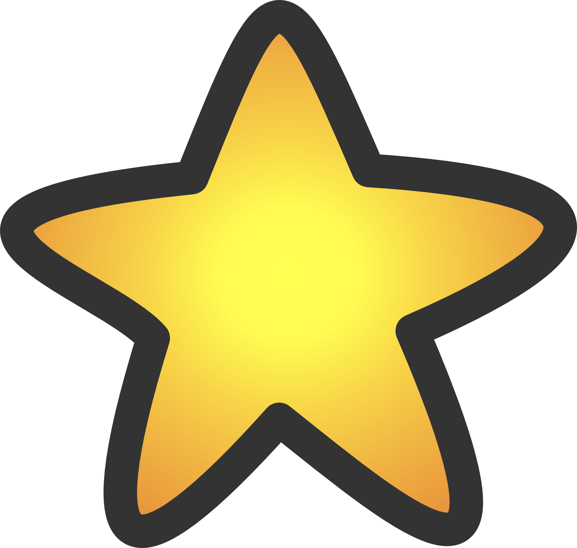Gold star transparent clipart