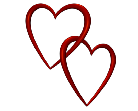 Red double heart clip art