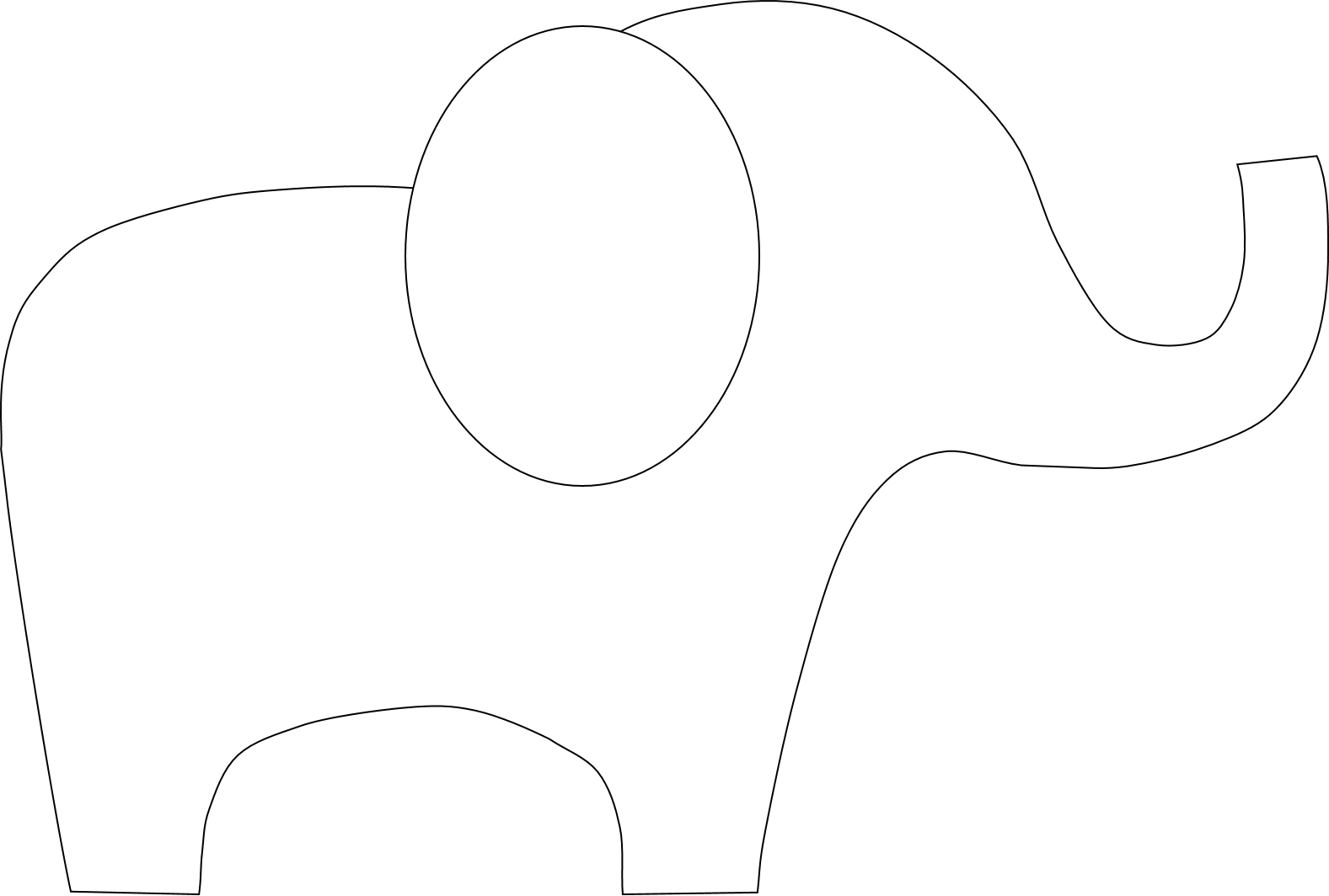 Best Photos of Simple Elephant Outline - Elephant Outline Drawing ...