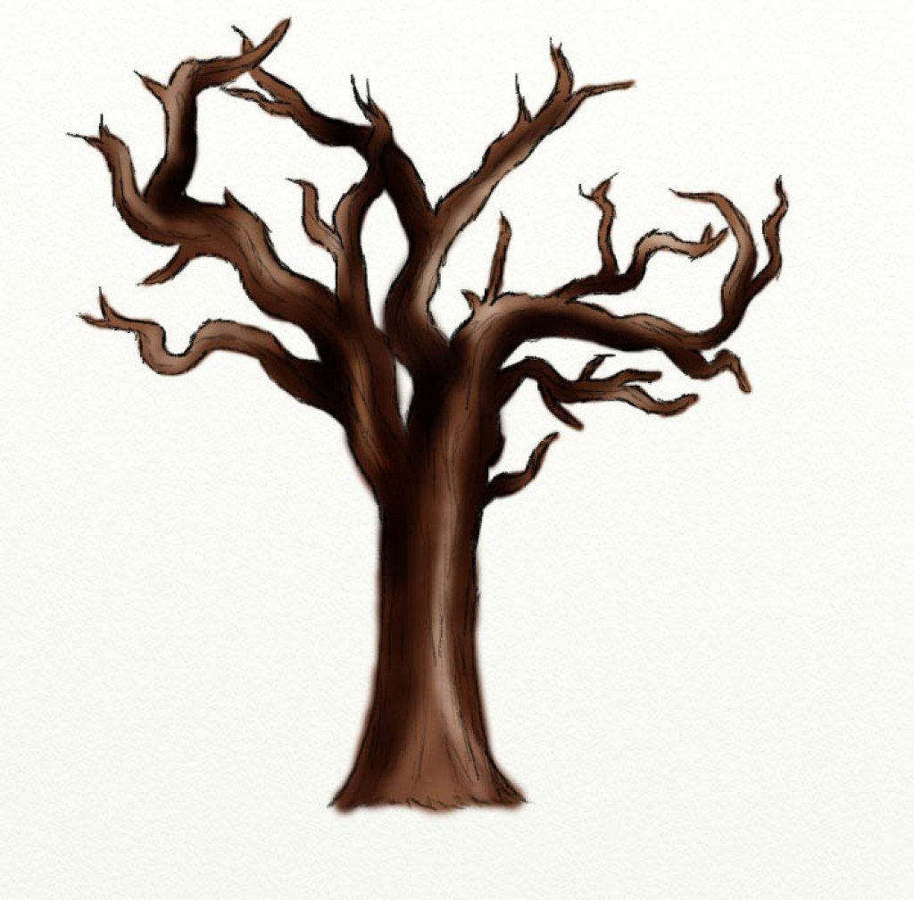 How to draw a dead tree