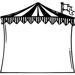 Circus tent outline clipart free