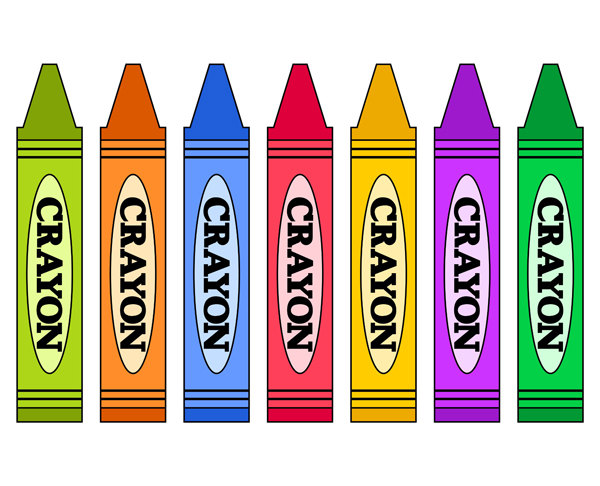 Crayons clipart | Etsy