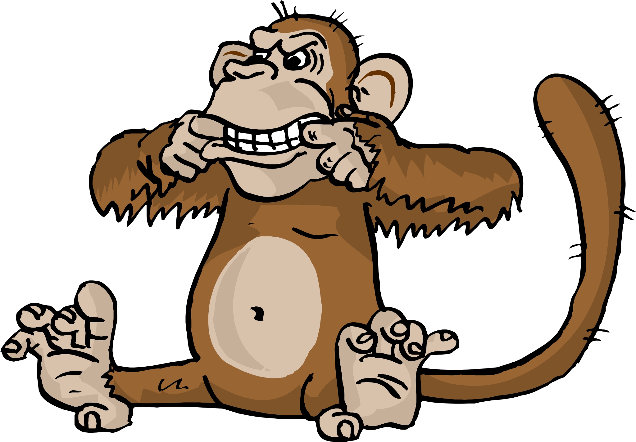 Monkey Funny Cartoon - ClipArt Best