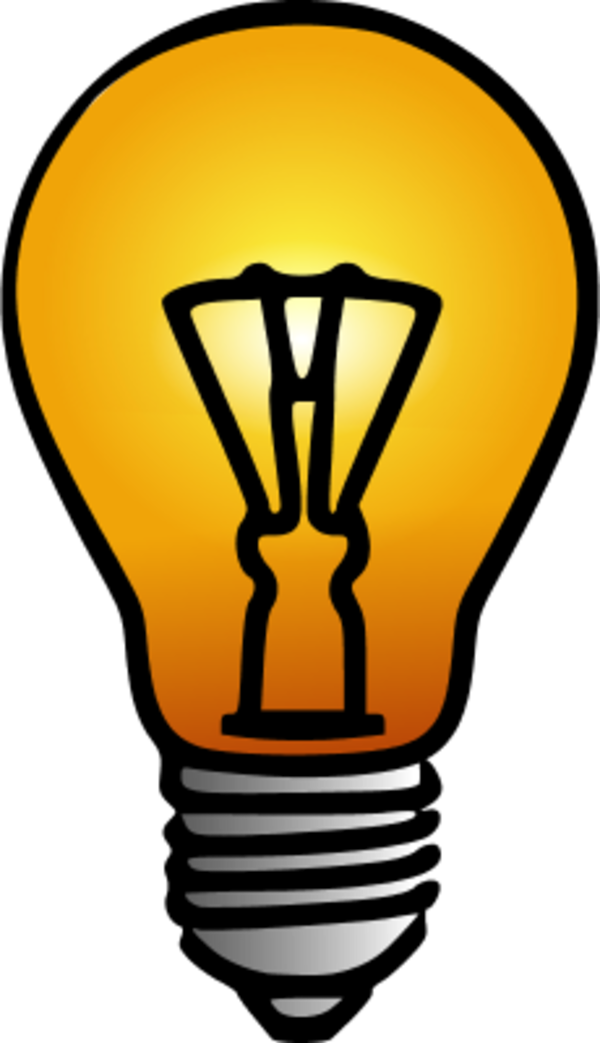 Cartoon Light Bulb - vector Clip Art