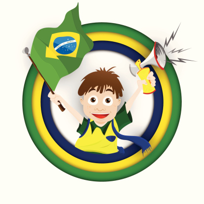 Cartoon Of The Brazil Flag Clip Art, Vector Images & Illustrations ...