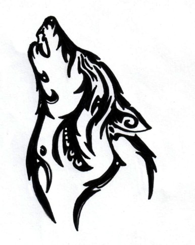 Tribal Wolf Clipart