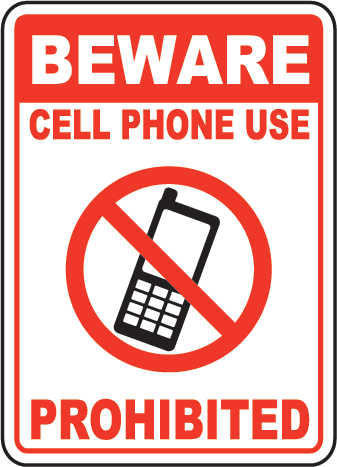 Cell Phone Use Prohibited Sign F7203 - by SafetySign.com
