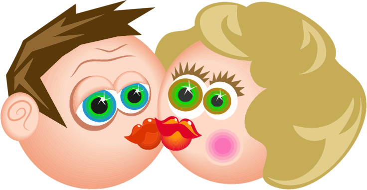 Clipart - Kissing Cartoon Couple - ClipArt Best - ClipArt Best