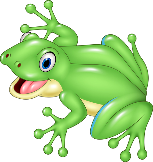 Cute cartoon frog vector - Vector Animal, Vector Cartoon free download