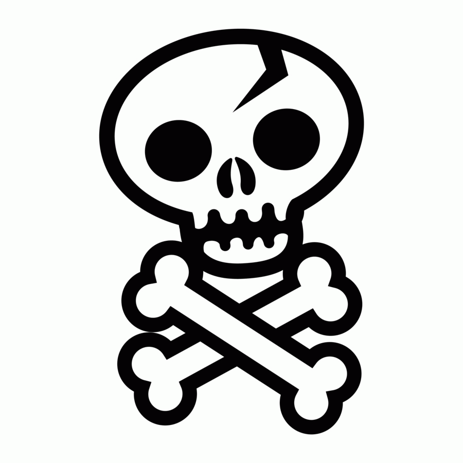 Clip Art Skull And Crossbones Coloring Pages skull and crossbones coloring page clipart best crossbone az pages