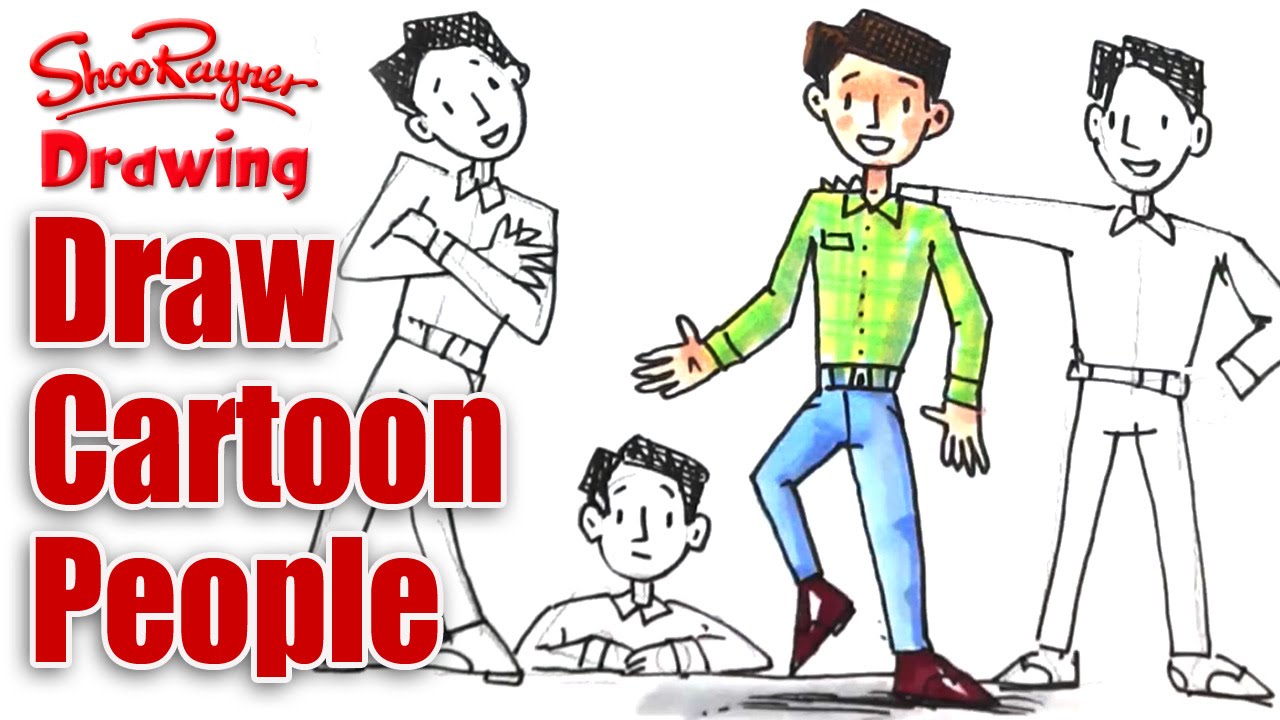 How to draw Cartoon People part 2 - YouTube