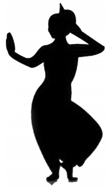 Indian dance clipart black and white
