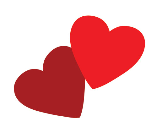 Two Hearts Graphics Clipart