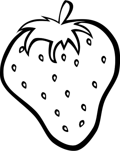 Strawberry vector clip art | Public domain vectors