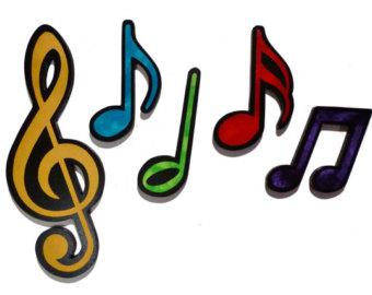 colorful music notes – Etsy