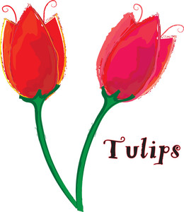 Tulips Clipart Image - clip art image of cartoon tulips