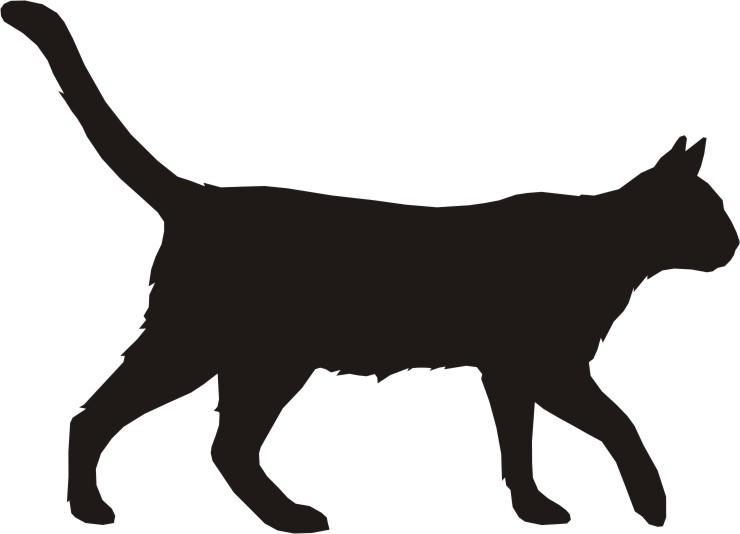 clipart image silhouette of a cat - photo #24