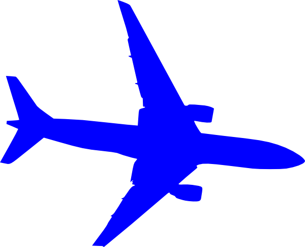 418 views Blue plane clipart