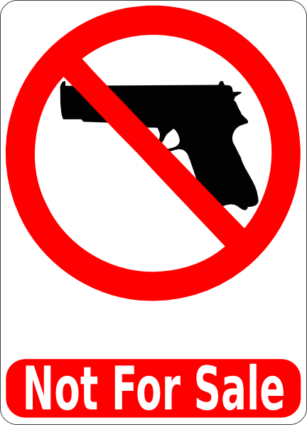 Guns Not For Sale clip art - vector clip art online, royalty free ...