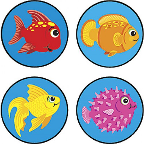 Teacher Reward Stickers | Fun Fish - 800 Mini Stickers for School