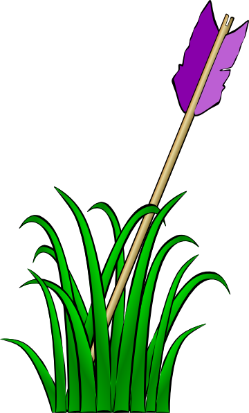 Arrow In The Grass clip art - vector clip art online, royalty free ...