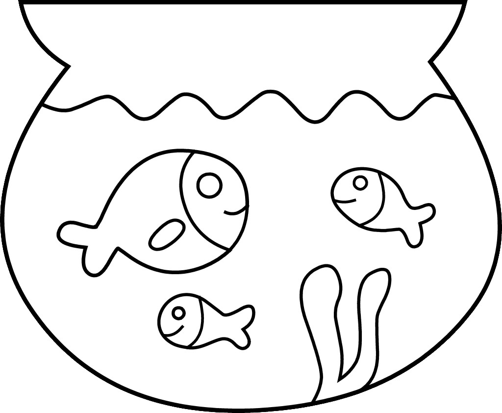 cartoon fish clipart black and white - photo #18