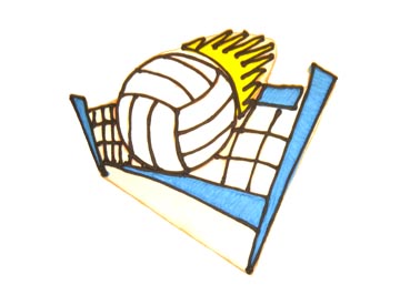 Volleyball Over Net | Two Cute Cookies