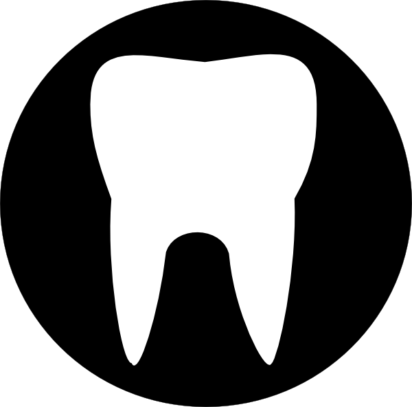 Large Tooth Outline clip art - vector clip art online, royalty ...